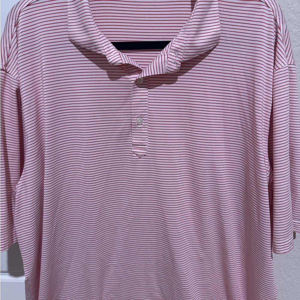 Pink Striped Polo Shirt